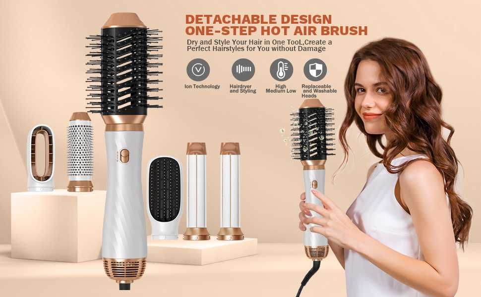 Четка- сешоар UKLISS 2023 6 в 1 Air Styler