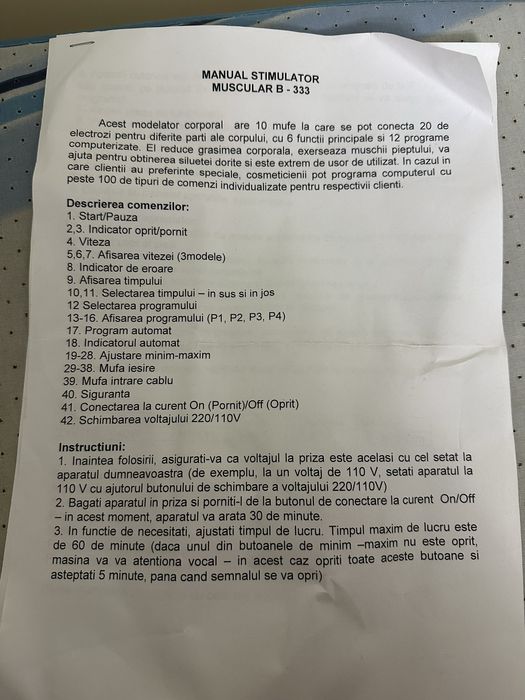 Aparat de slabit , electrostimulare corporala