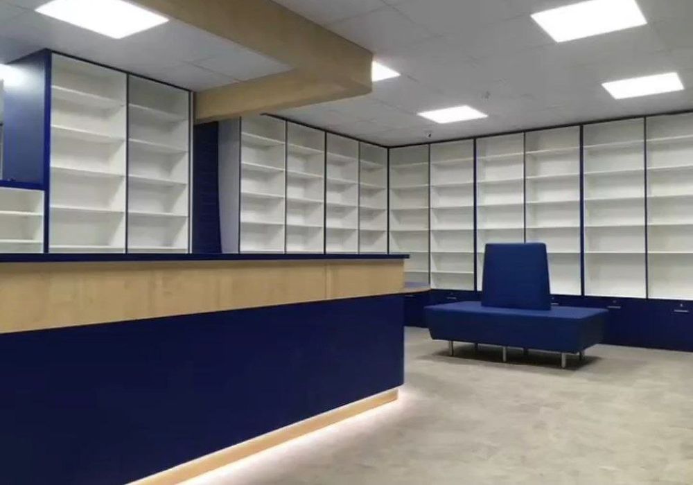 Apteka optika uchun Vitrina mebel tayyorlaymiz.