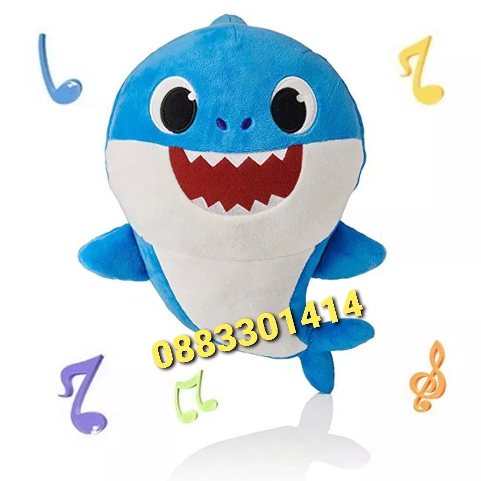 Бейби Шарк Плюшени играчки Звук и Светлина Baby Shark бебе Акула