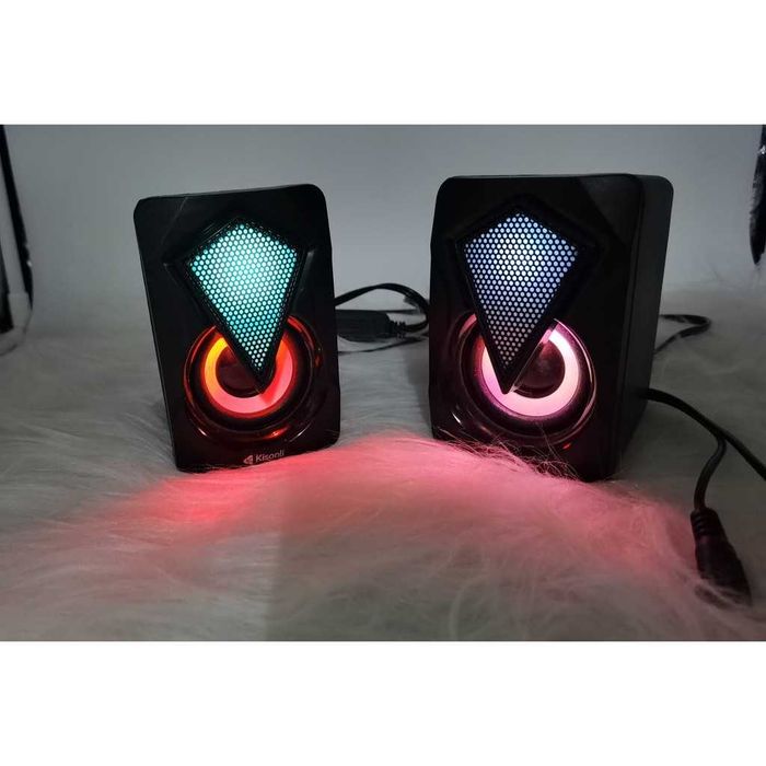 Мощни светещи колонки за компютър Kisonli