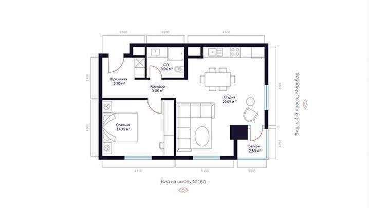 Продаётся 2-х комнатная квартира в ЖК Modera Towers