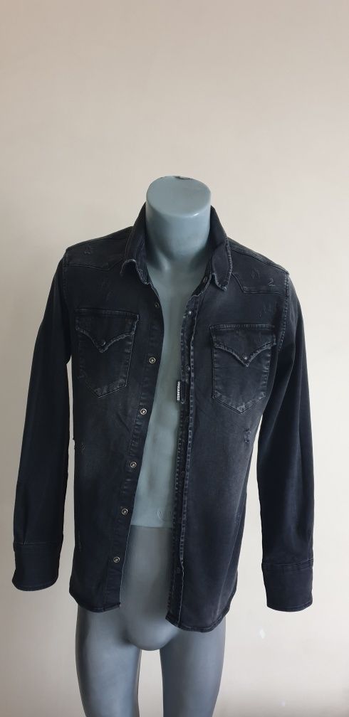 DSQUARED2 Slim Fit Stretch / Cotton Mens Size S ОРИГИНАЛ!  Мъжка Риза!