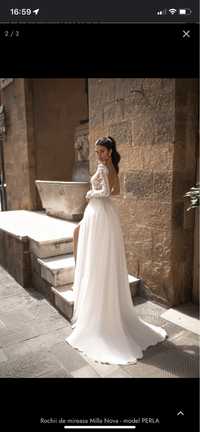 Rochie mireasa Anne “s Bridal ,cu crapatura picior,broderii elegante