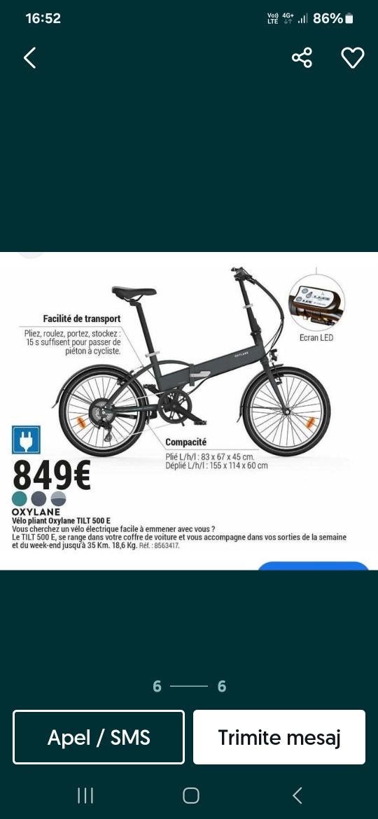 Bicicletă semi electrică
