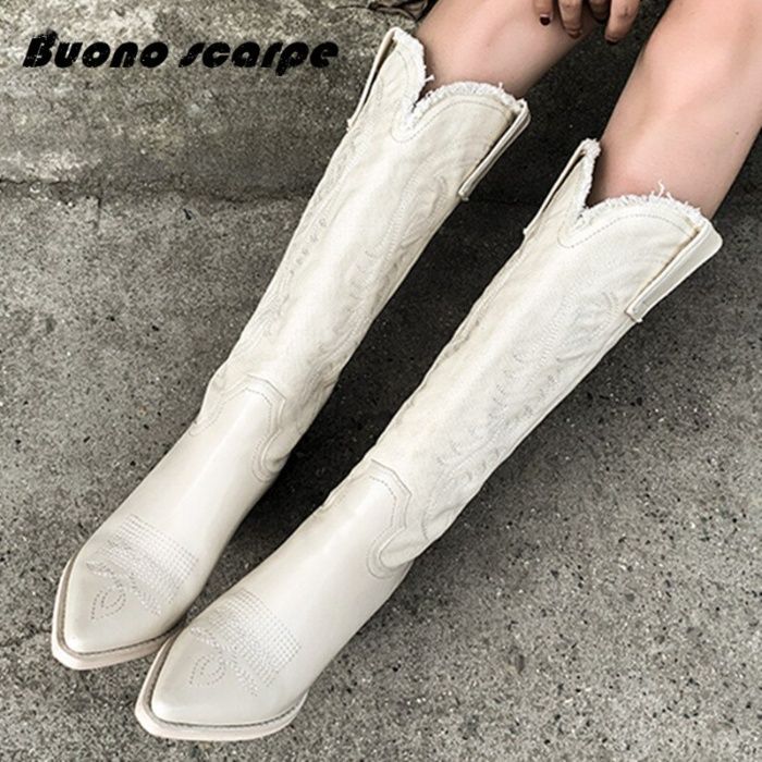 cizme western din piele