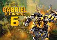 Poster personalizat “La multi ani Transformers Bumblebee 6 ani
