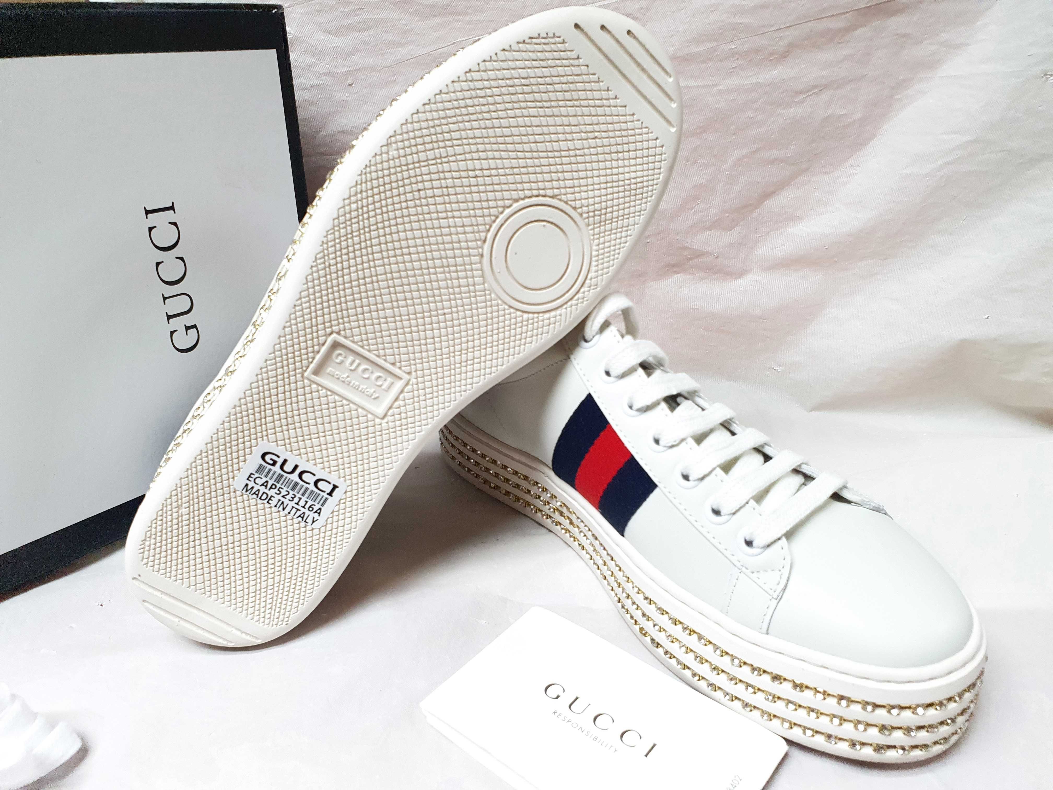 Adidasi Gucci white..model deosebit de frumos cu strasuri.. 2024