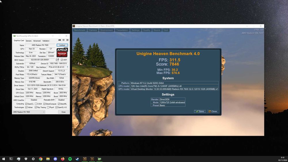 Placa video ASRock Radeon RX 7600 Challenger OC 8GB GDDR6 1‎28-bit