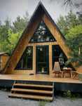 Cabane case tip A din lemn