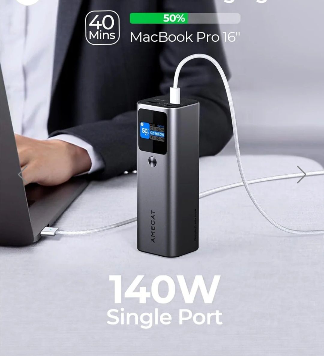 27600mAh 3-портово преносимо зарядно устройство PD 3.1 батерия