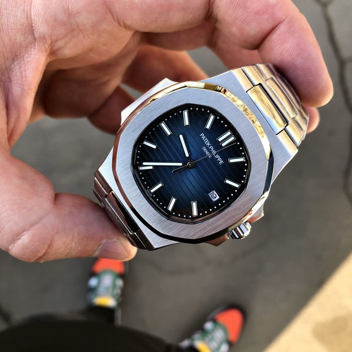 ceas patek philippe nautilus blue dial steel