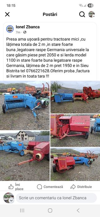 Presa  ama  pentru tractoare mici