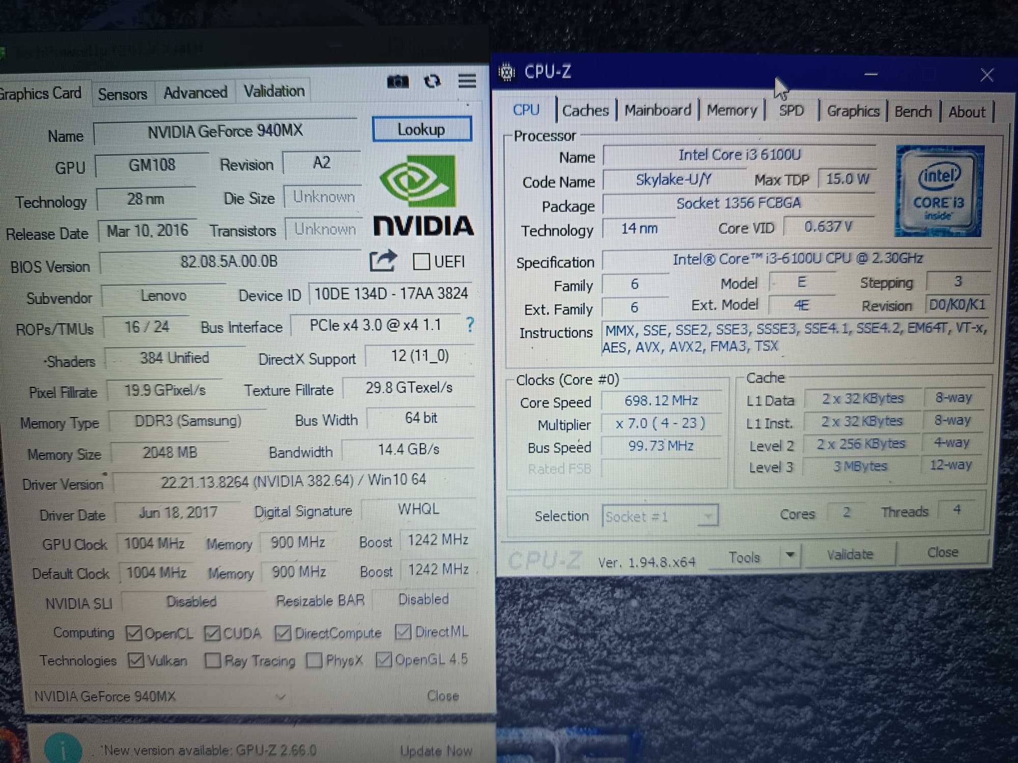 Laptop esports gaming, core i3 6100, Nvidia 940mx 2gb, 12gb ddr4, ssd