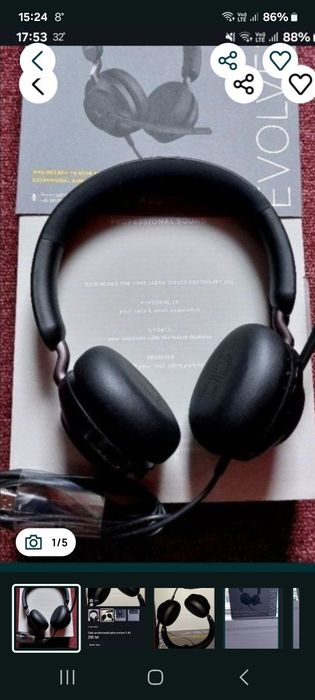 Căști profesionale jabra evolve 2 40 noi