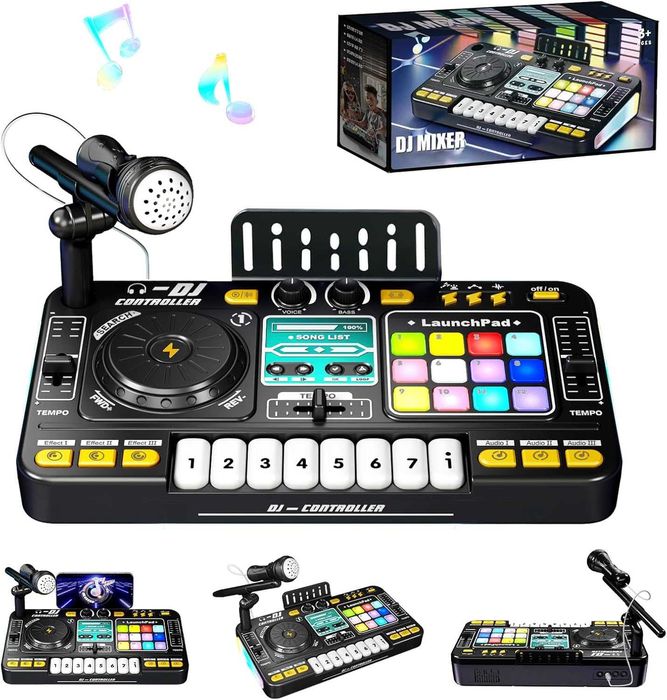 RedCrab Детска DJ миксерна маса, DJ пулт за деца с микрофон, Bluetooth