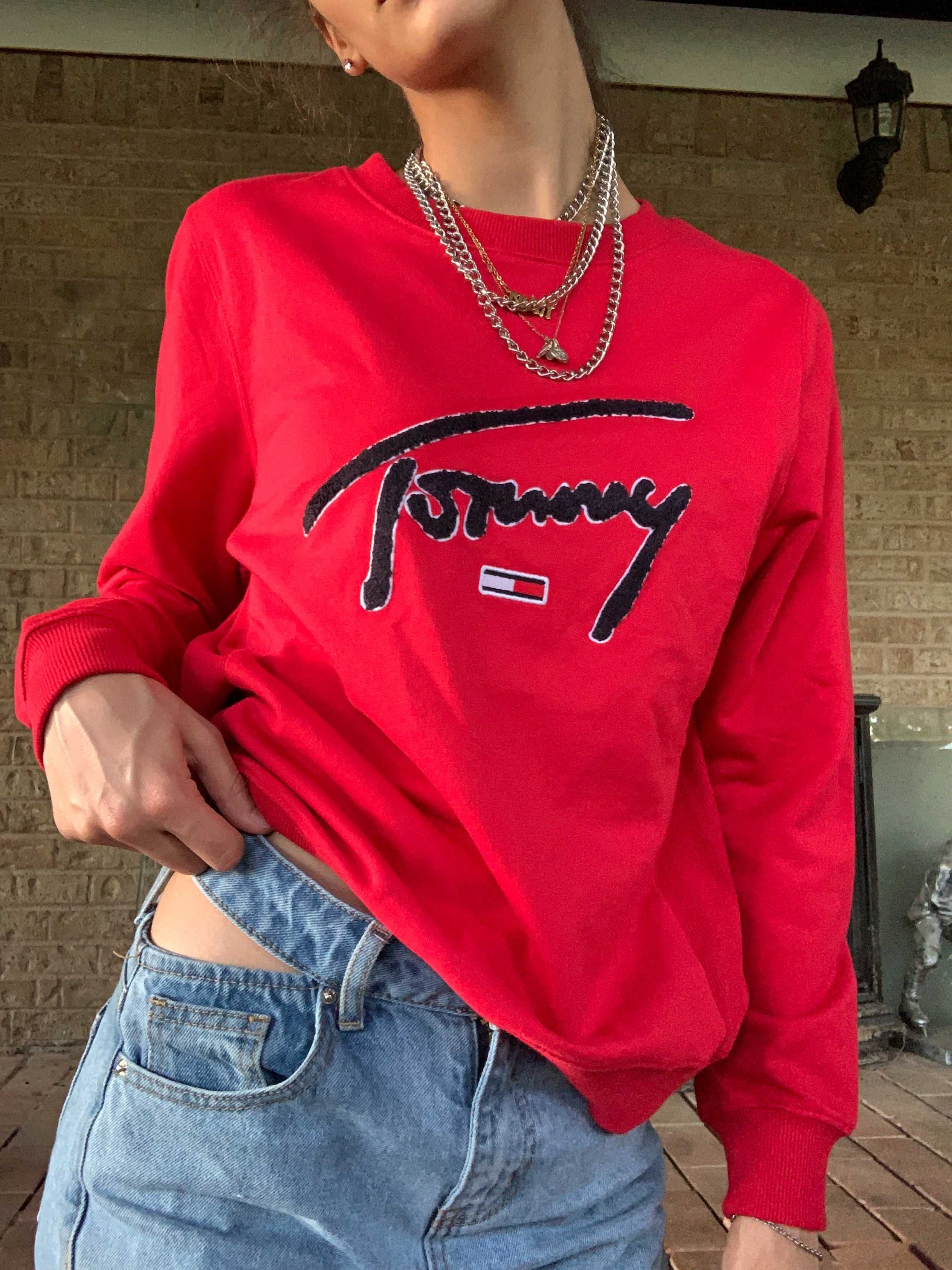 Tommy Hilfiger crew neck пуловер, НОВ с етикет, размер: XS