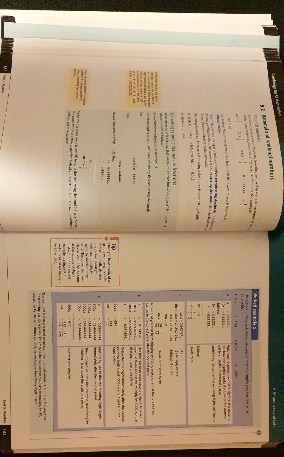 Mathematics Cambridge IGCSE Coursebook