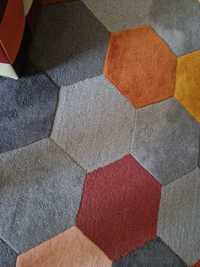 Covor lana tip mozaic colorat