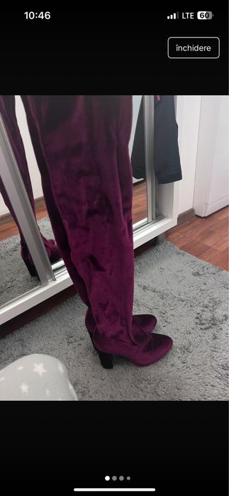 Cizme noi 36 catifea lungi