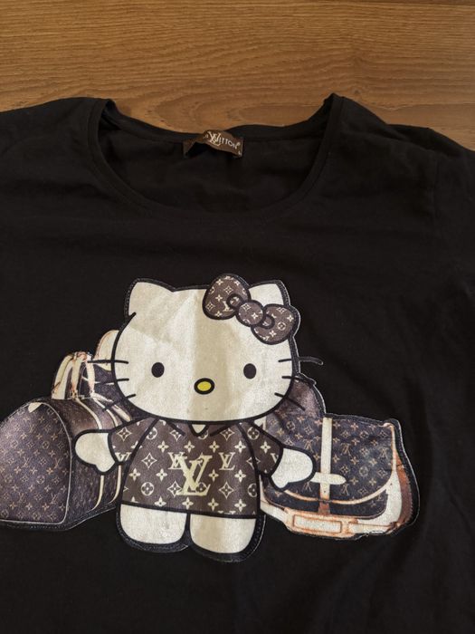 Тениска с принт на Hello kitty