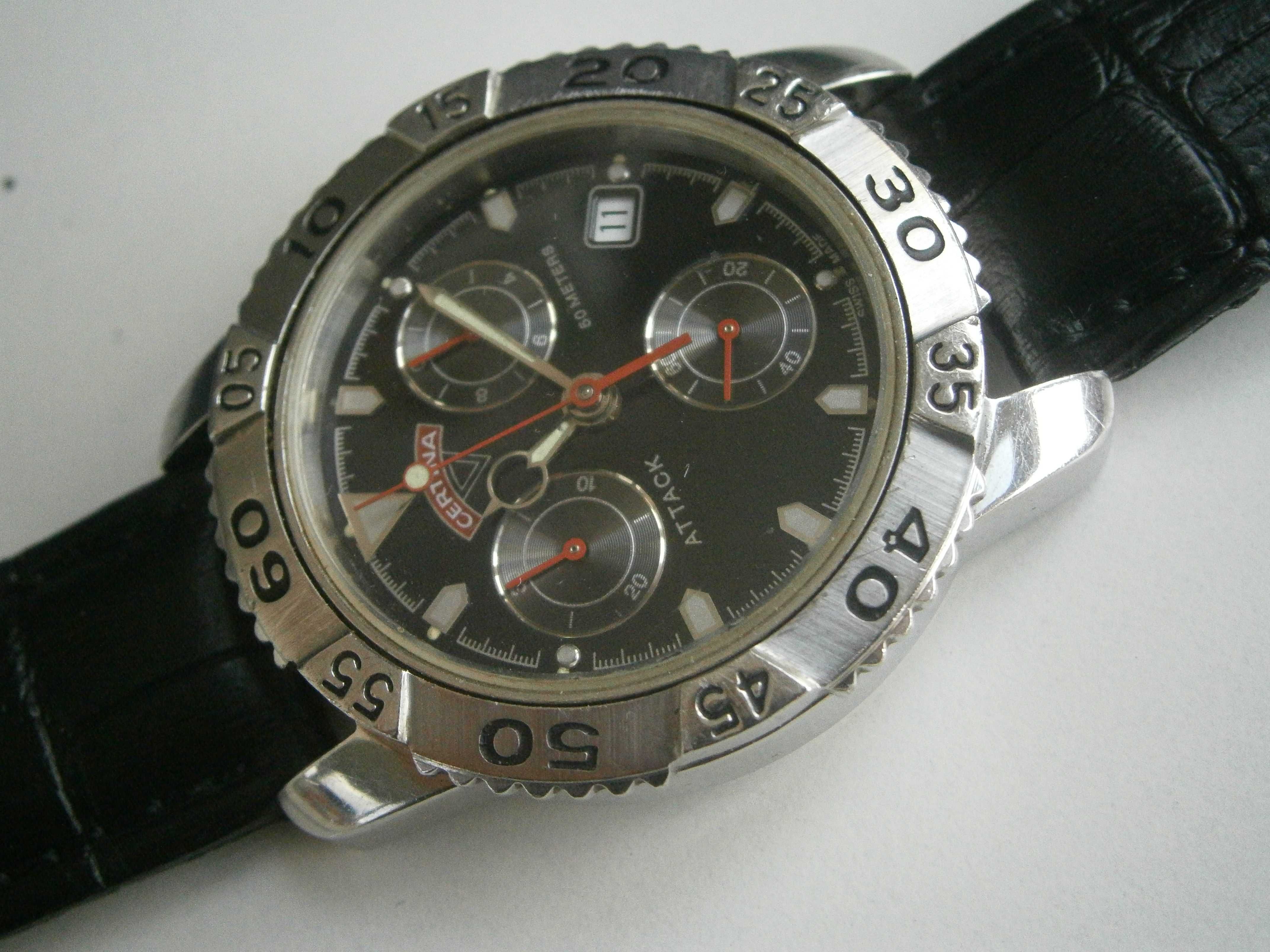 CERTINA Attack, quartz chronograph, WR 50 meters, All steel, Swiss