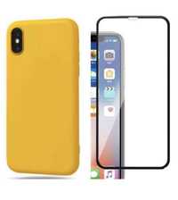 Husa Silicon X Level G si Folie Sticla Curved 21D Iphone X XS XR