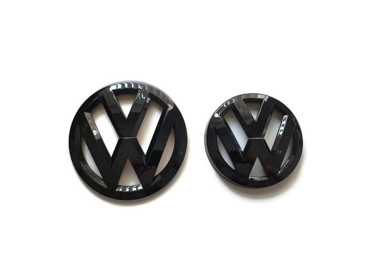 Set 2 Embleme Fata Spate Negru Lucios Volkswagen VW Passat B8, 2016-18