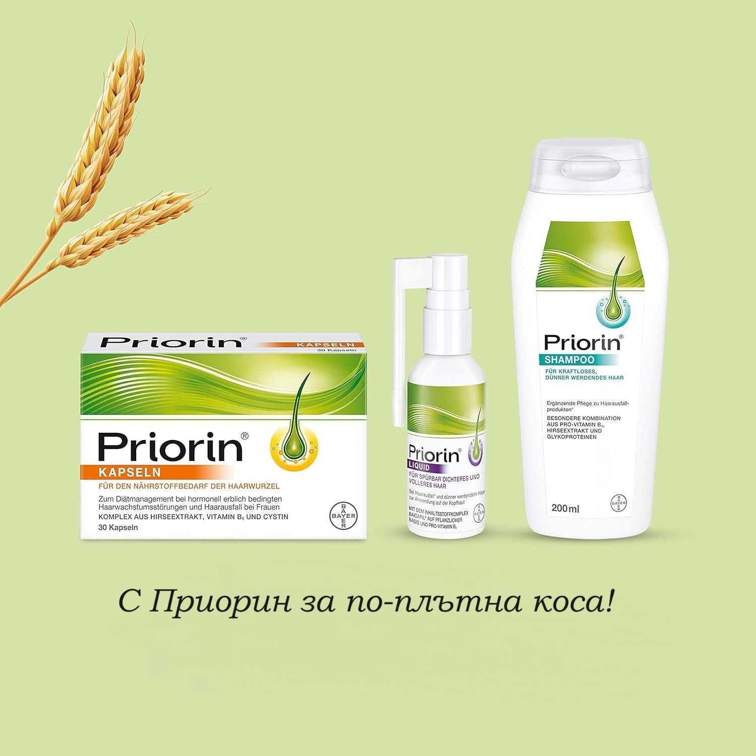 Приорин шампоан против косопад и за здрава коса Priorin немски