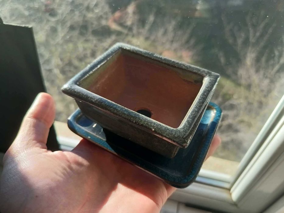 Ghiveci Bonsai Bonzaï Ceramic cu email Vintage