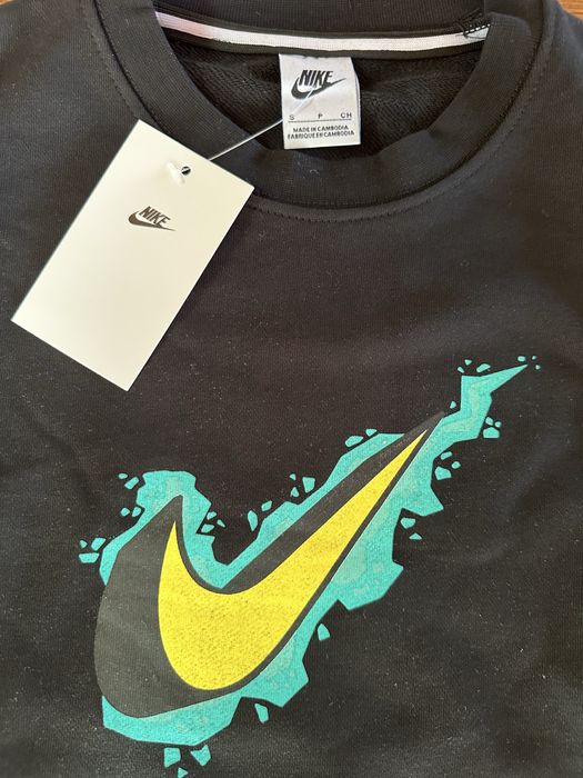 Мъжка,памучна,черна блуза Nike Air Max с голяма щампа на гърба