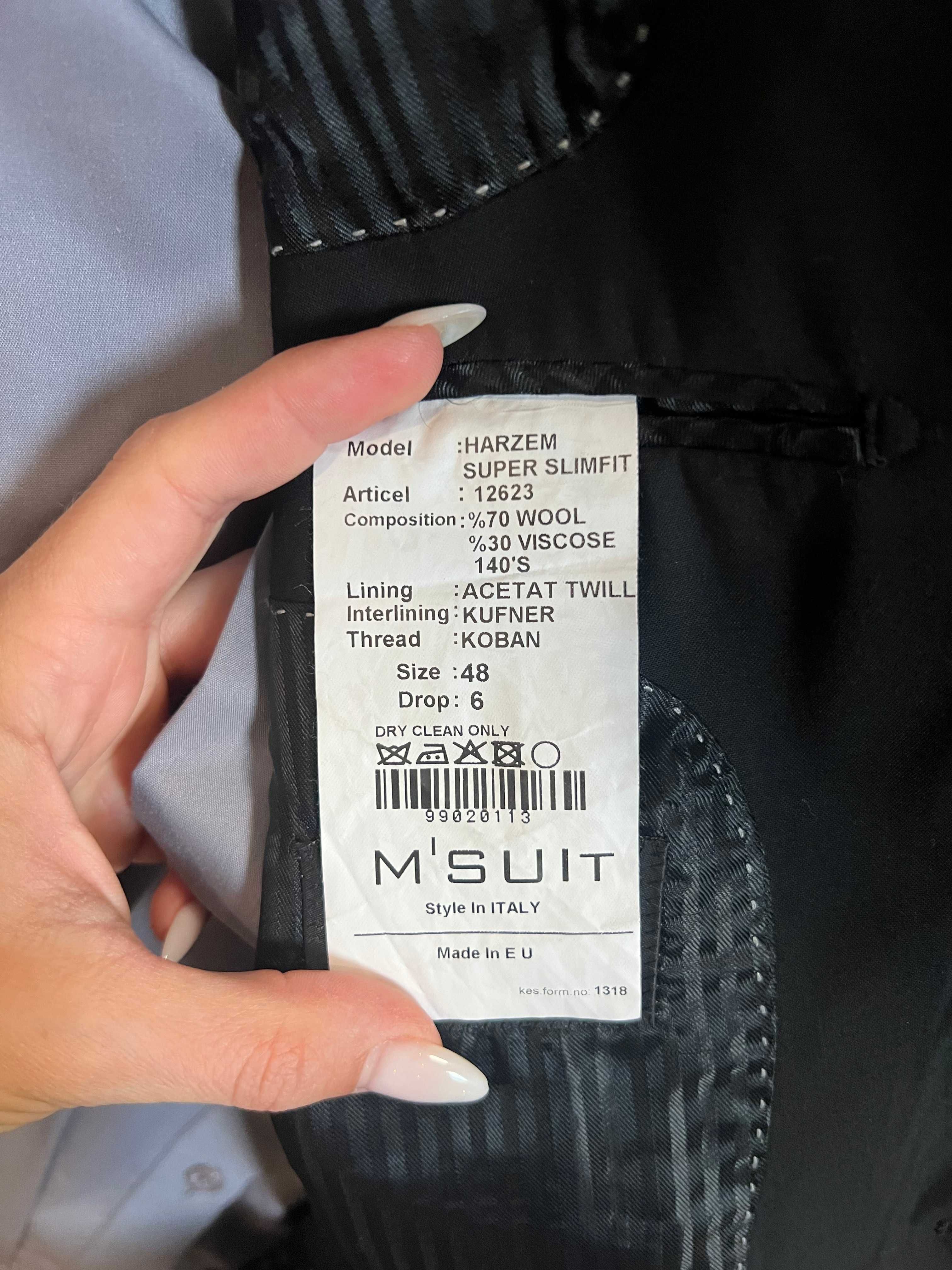 Черен Костюм M Suit като НОВ 48
