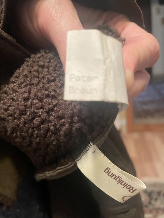 Haina piele lunga cu blana de miel