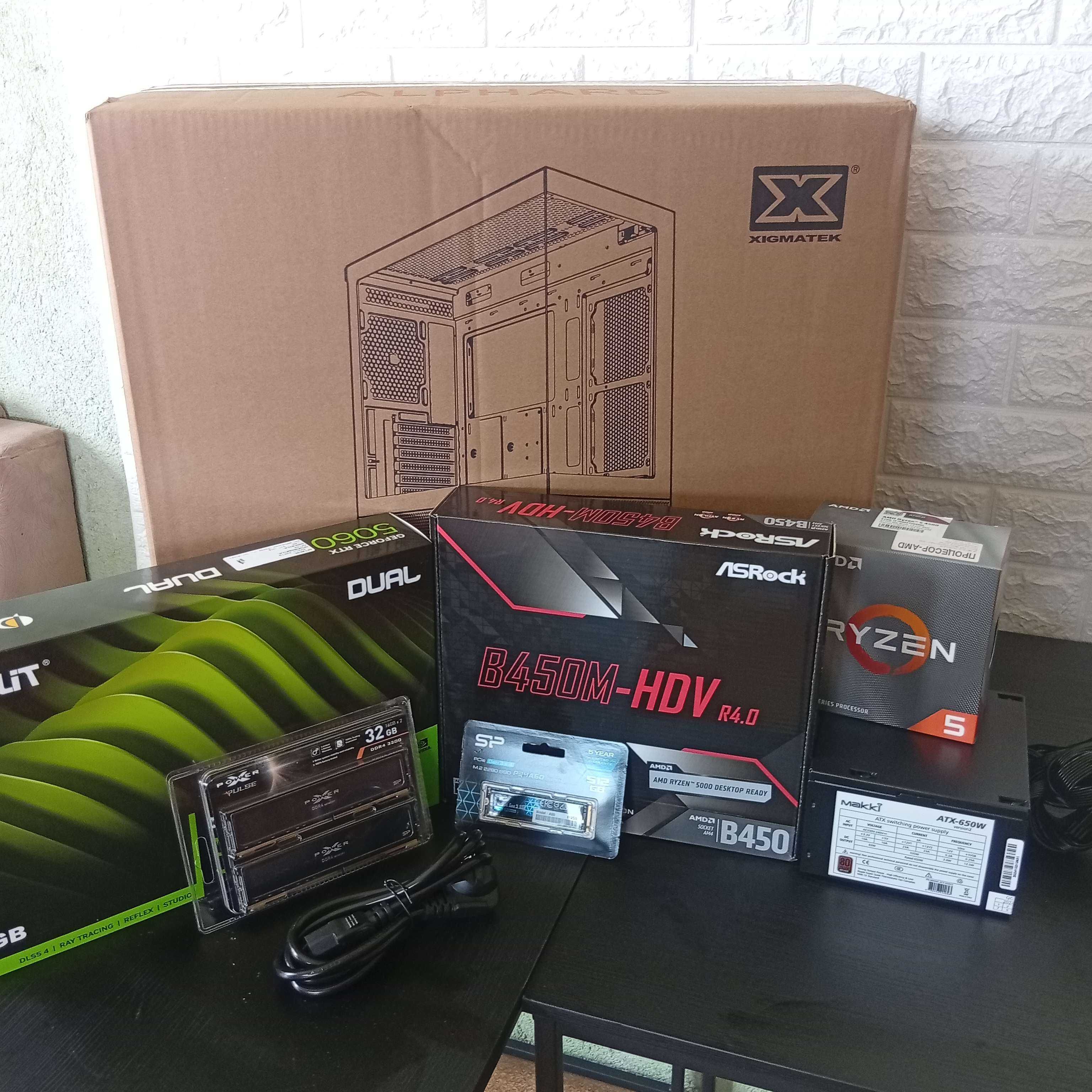 Гаранция!Геймърски Компютър RTX 5060/Ryzen 5/32GB/512GB SSD