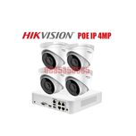 Hikvision IP 4MP КОМПЛЕКТ за Видеонаблюдение с 4 Камери и PoE NVR