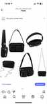 Geanta neagra Zara buzunare textil lant