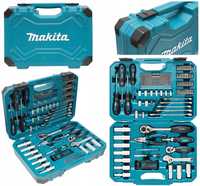 Гедоре 87 части в куфар Makita E-08458, 1/2", 1/4" тресчотки и ключове