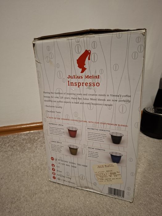 Espressor cu capsule Julius Meinl Inspresso 15 Bari