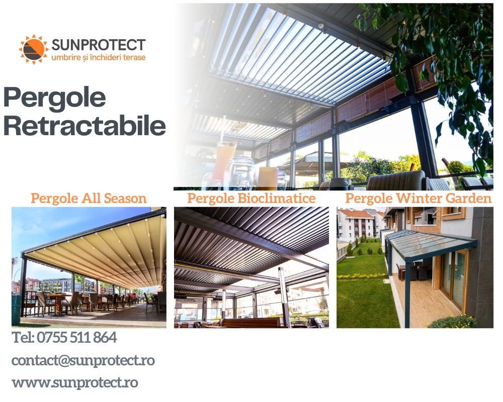 Pergole retractabile Bioclimatice, All Season, Winter Garden.