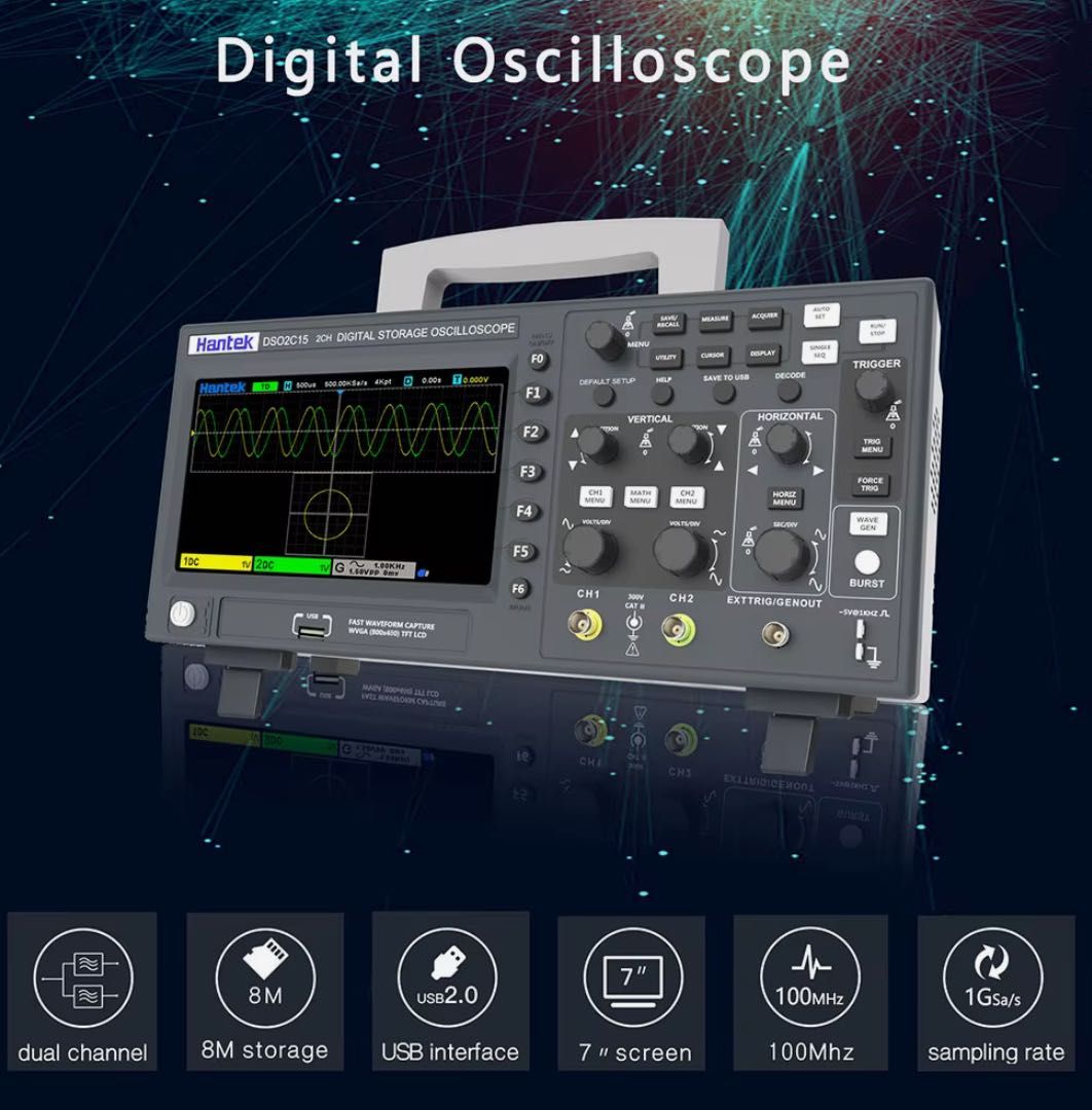 Новый Осциллограф Hantek DS02C15