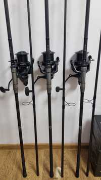 SET 3 Lansete FL FLX10 Carp 3.90 3.75Lbs + 3 Mulinete PRO FL MT 14000