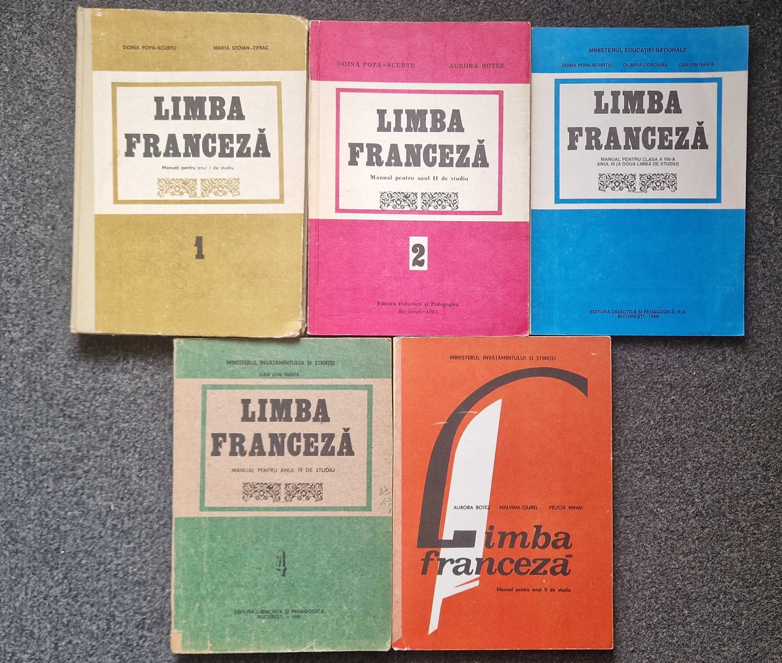 LIMBA FRANCEZA Manual pt anul I, II, III, IV si V studiu Popa-Scurtu