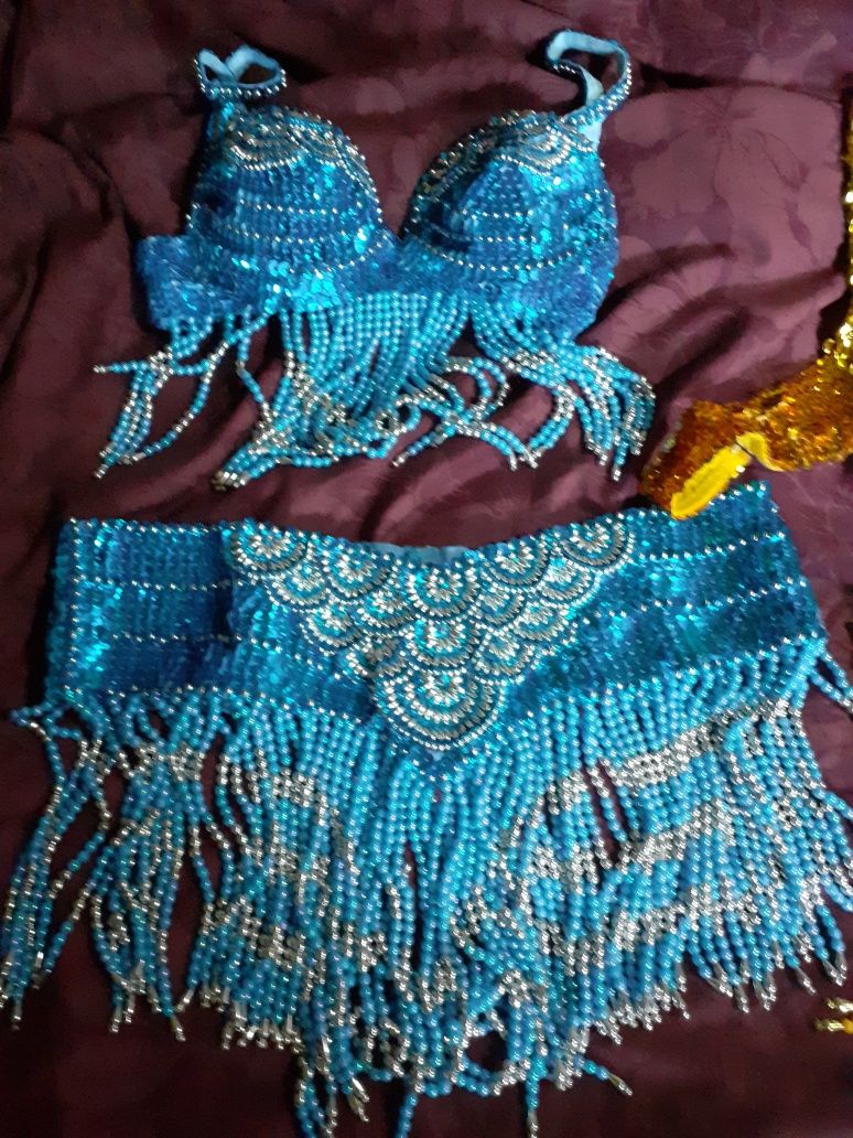 Costum dansatoare belly dance/handmade,sh/38/42