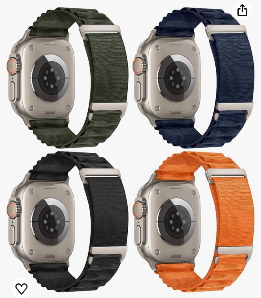 Curea Husa Metal + Nylon Double Compatibila Ceas Apple Watch
