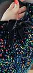 Rochie de ocazie, cu paiete multicolore