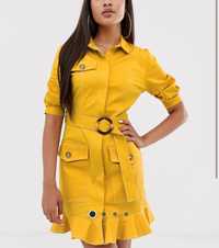 Къса жълта рокля River Island UK8