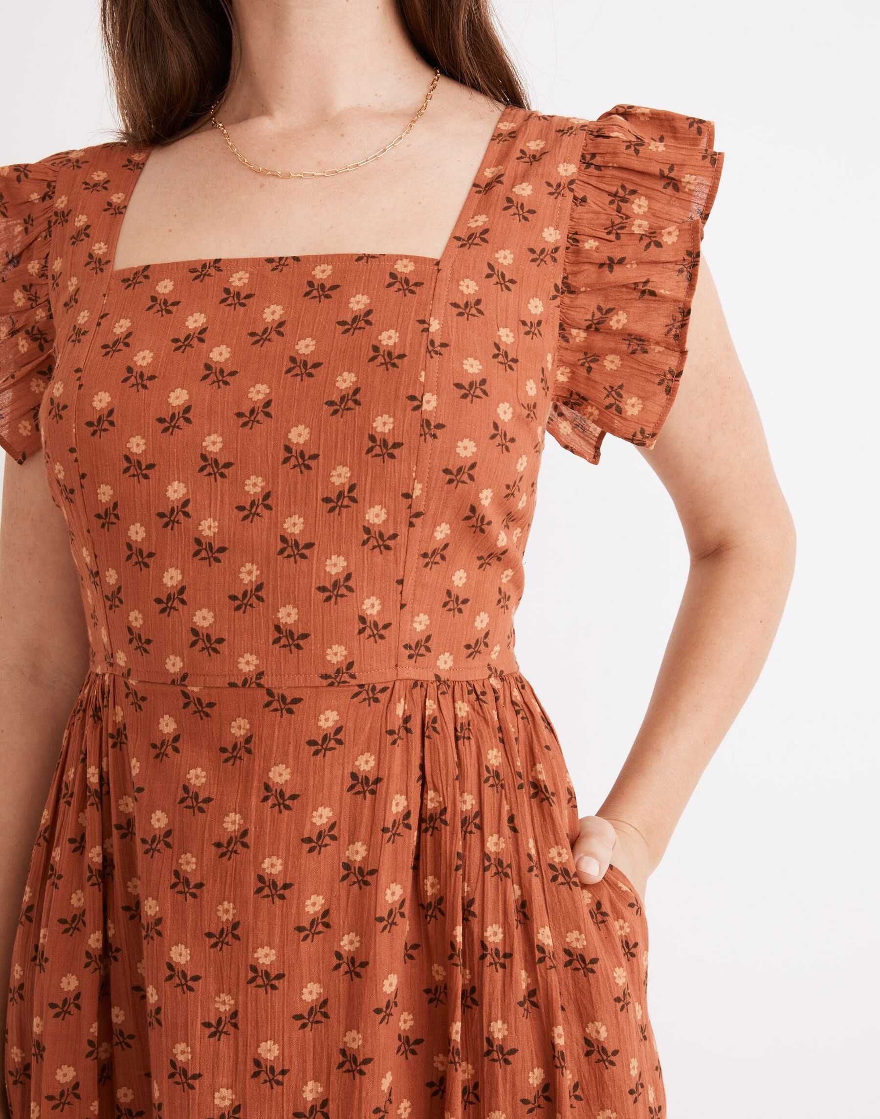 Madewell Рокля в Ръждиво Червено, размер 42, L