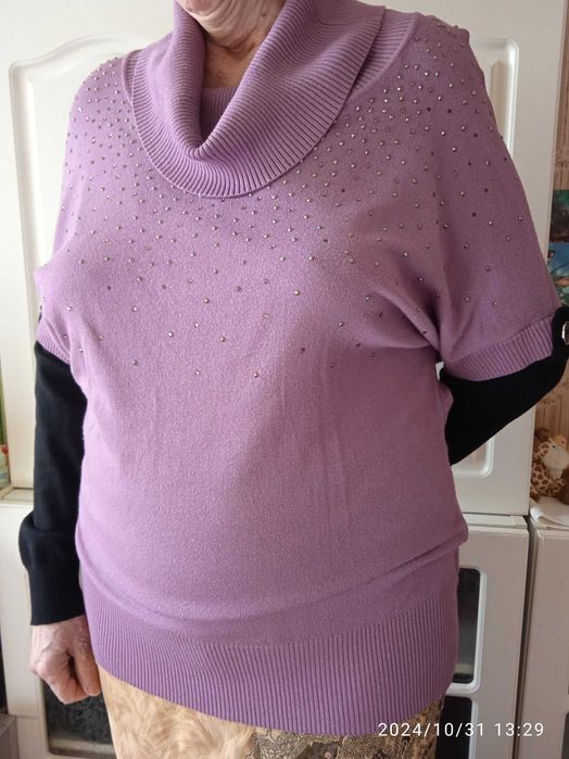 Кофта женская трикотажная с воротником хомут