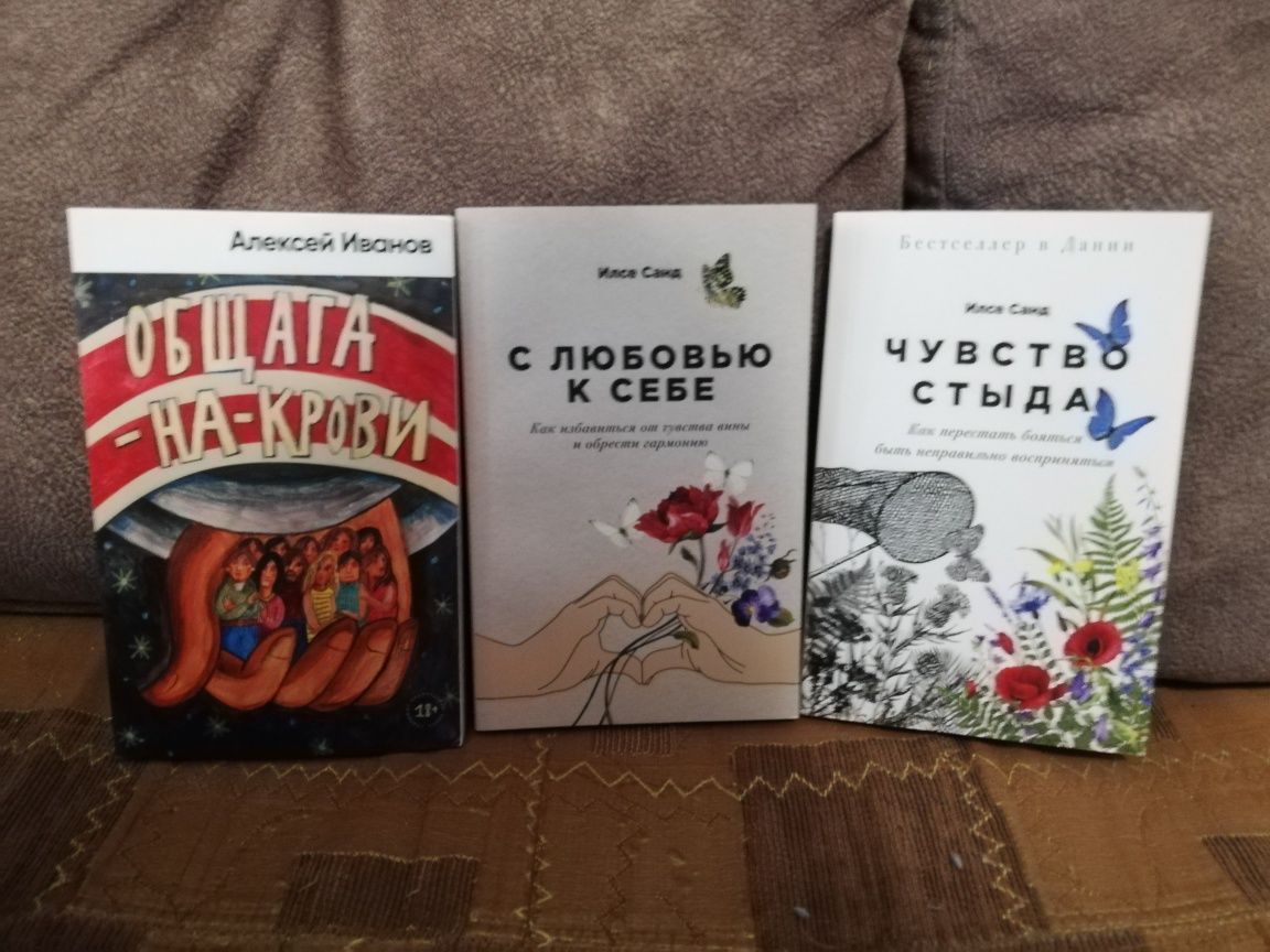 Книги из фикс прайса С любовью к себе, Общага на крови, фчувство стыда