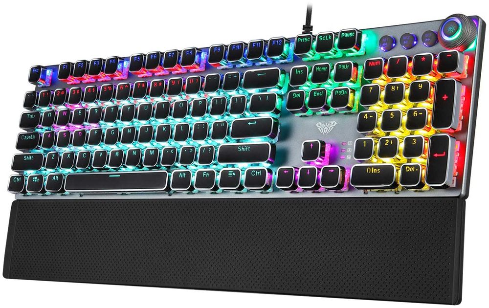 Клавиатура AULA Fireshock V5 + подложка + ретро клавиши